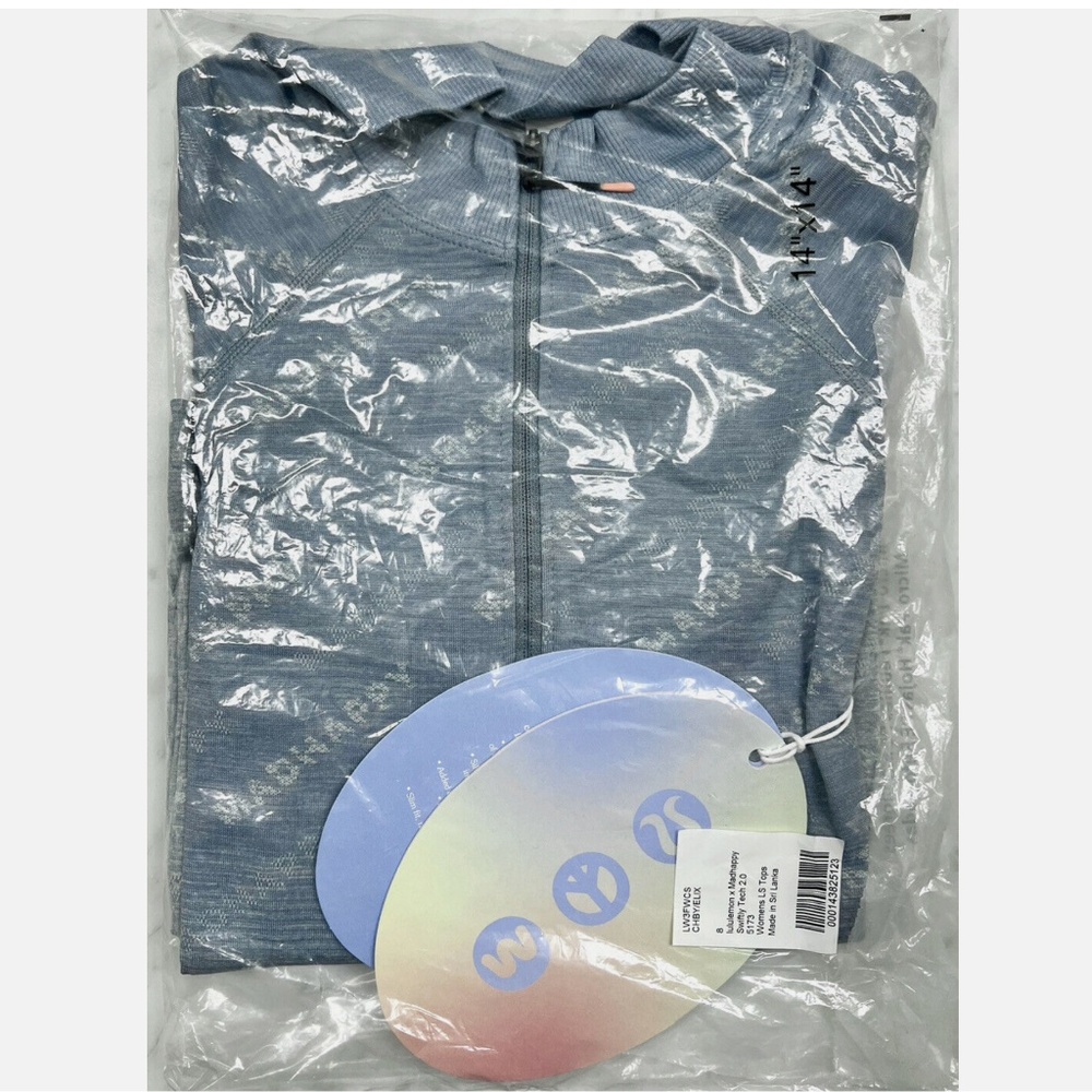 NWT LULULEMON MADHAPPY SWIFTLY TECH HALF ZIP 2.0 - SIZE 8